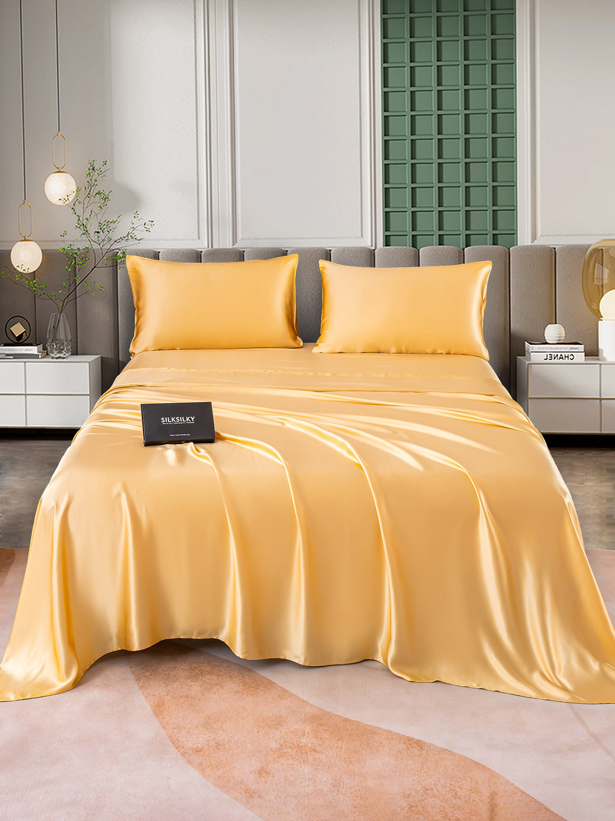 [Champagne] SilkSilky-NO 25Momme Bedding Set 001