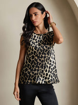 [Leopard] SilkSilky-NO 19Momme Silke Womens T-Shirt 004