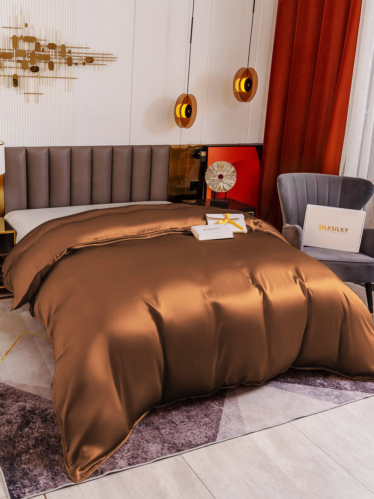 [Kaffe] SilkSilky-NO 19Momme Duvet Cover 003