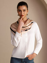 [Beige Firkant] SilkSilky-NO Skjerf 003