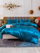[Blågrønn] SilkSilky-NO 19Momme Bedding Set 002