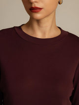 [Windsorvin] SilkSilky-NO Halv erme Crew Neck T-skjorte for Kvinner 004