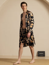 [Svart Drage] SilkSilky-NO Long Sleeve Pyjamas for menn 004