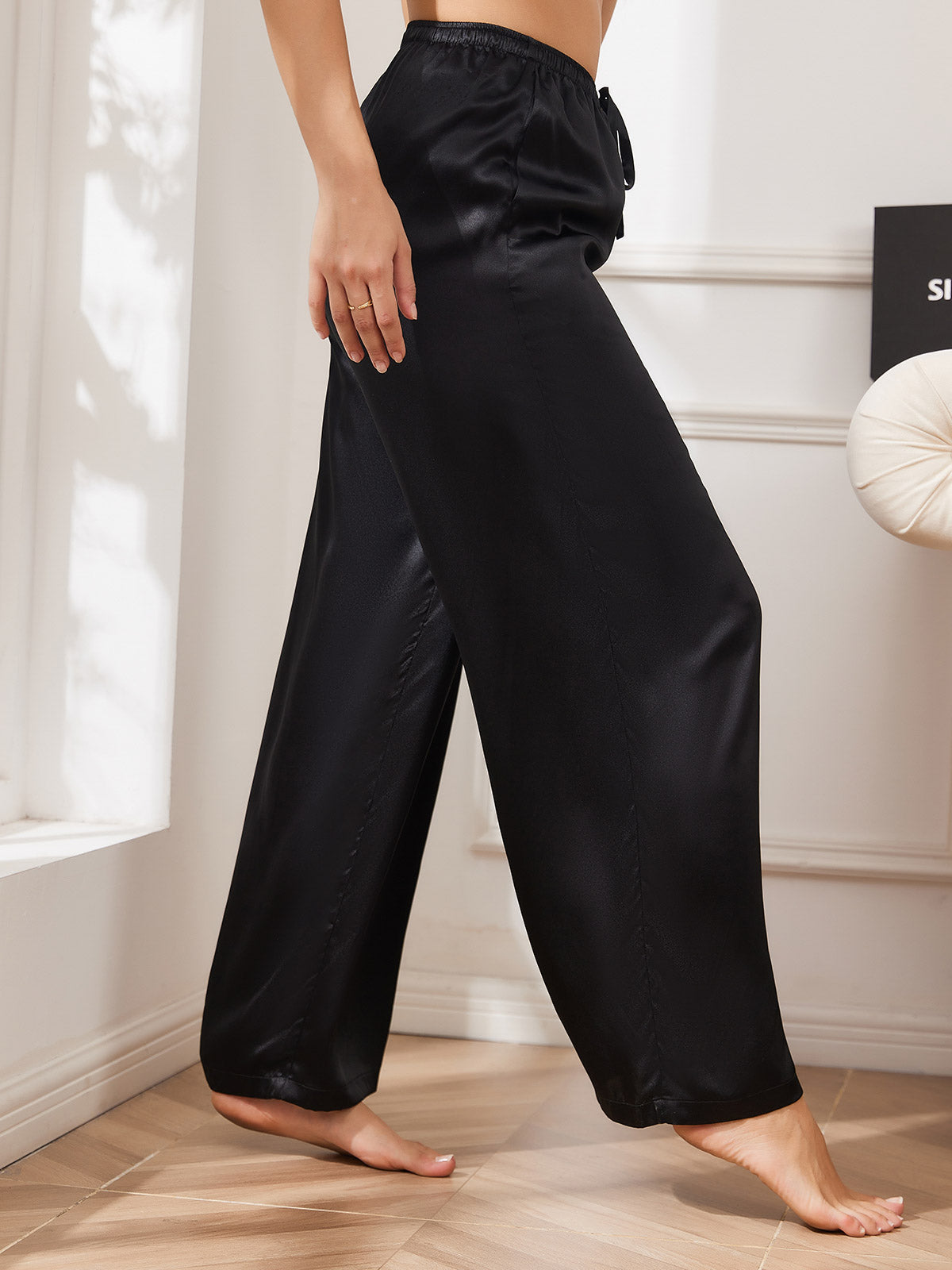 [Svart] SilkSilky-NO Womens Pants 003