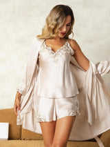 [Beige] SilkSilky-NO Silke Womens Pajamas 001
