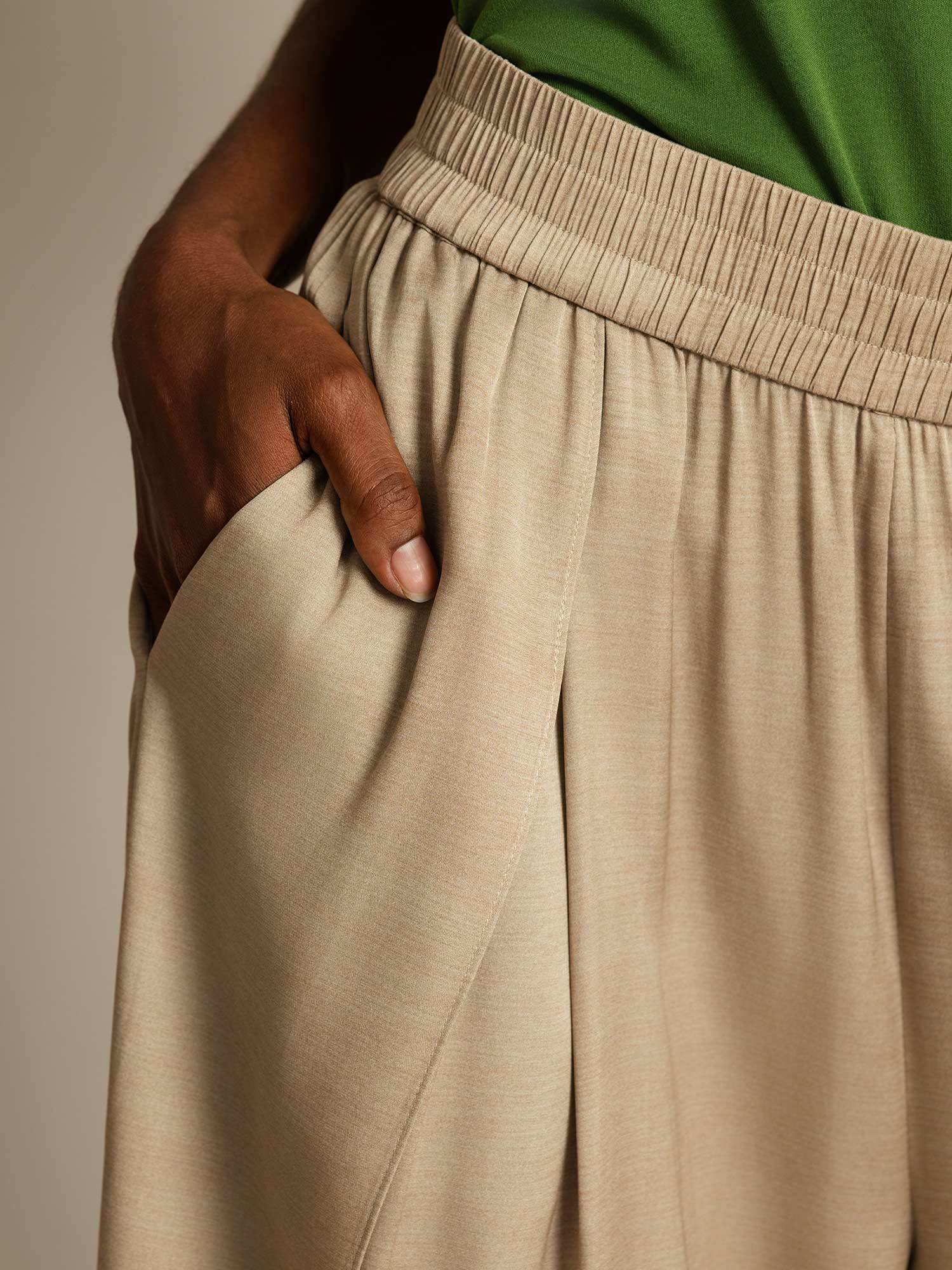 [Tan] SilkSilky-NO 19Momme Silke Womens Pants 004