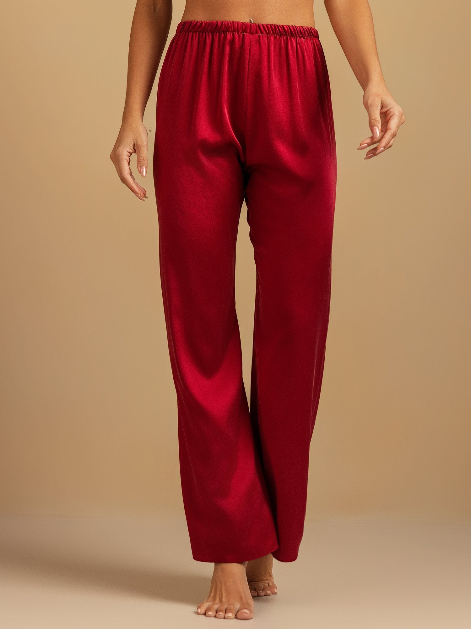 [Vin] SilkSilky-NO 19Momme Silke Womens Sleep Bottoms 004,