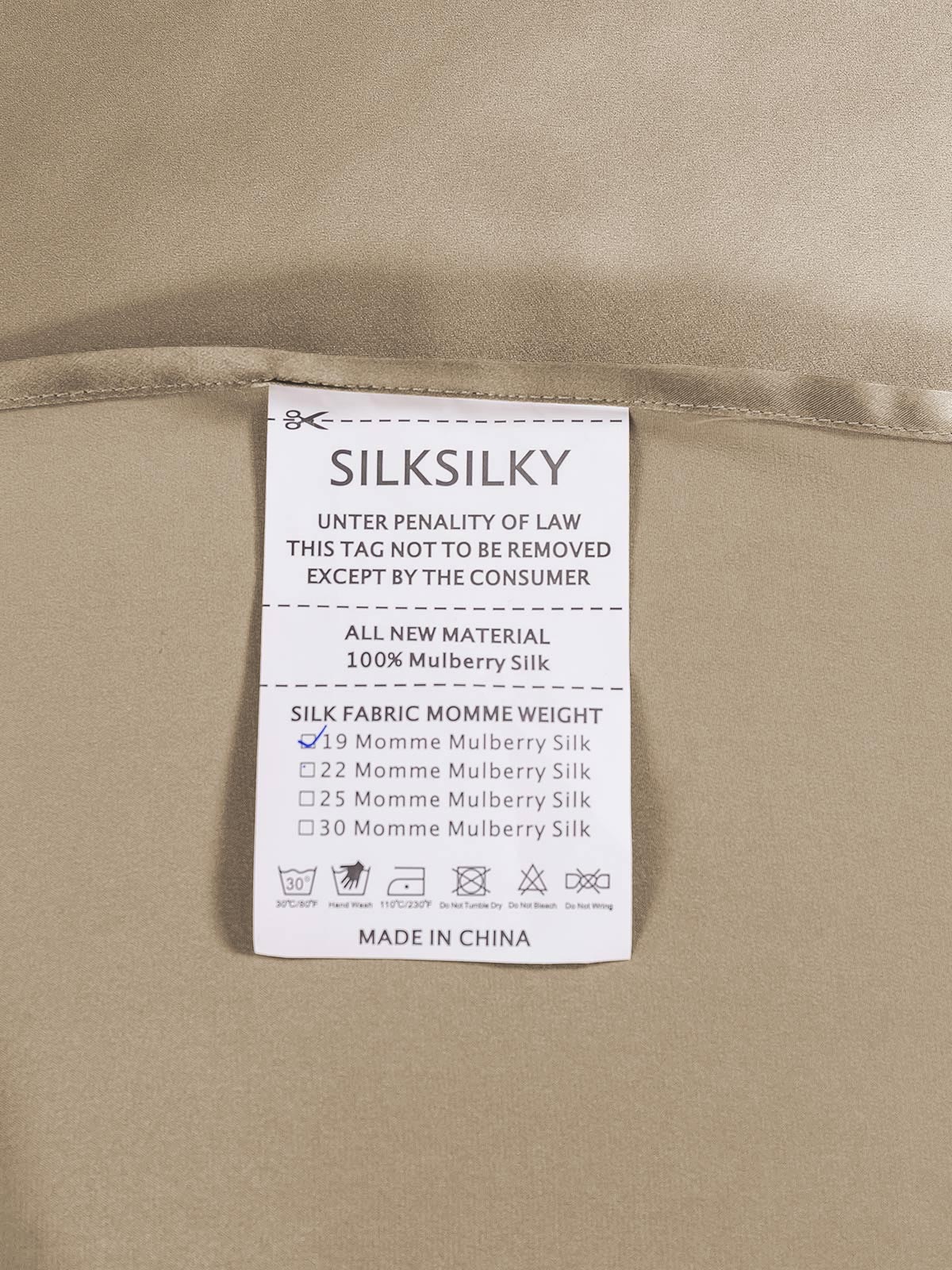 [Kaki] SilkSilky-NO 19Momme Bedding Set 005
