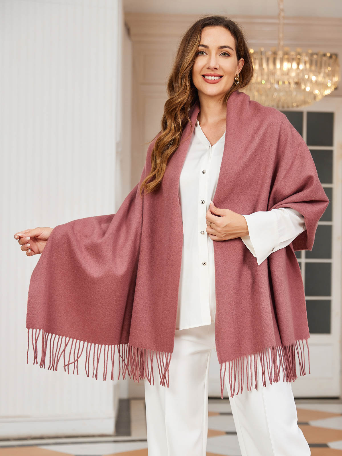 [Blek Mauve] SilkSilky-NO Ull Scarf 001