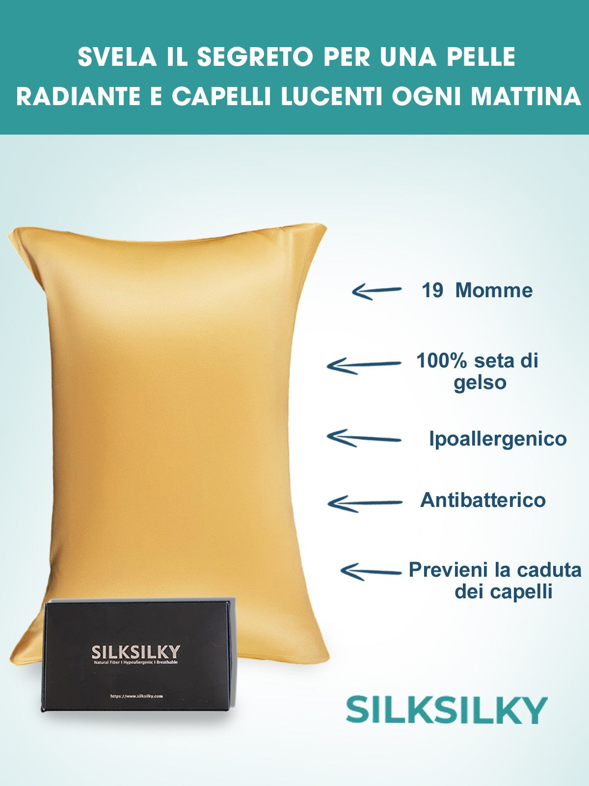[Champagne] SilkSilky-NO 19Momme Pillowcase 003