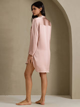 [Toscana] SilkSilky-NO Long Sleeve Lapel Collar Soveskjorte 002