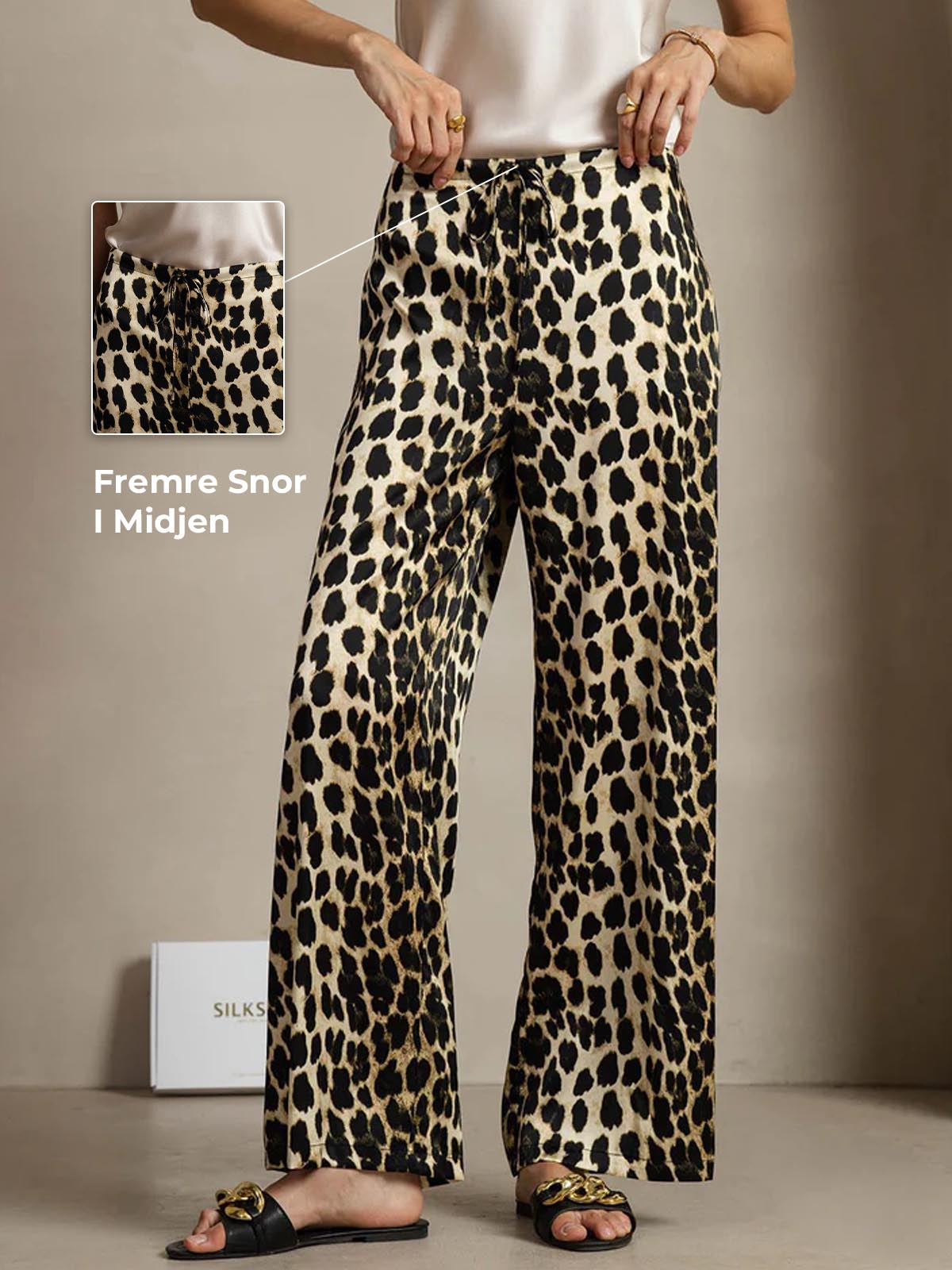 [Leopard] SilkSilky-NO 19Momme Silke Womens Pants 002