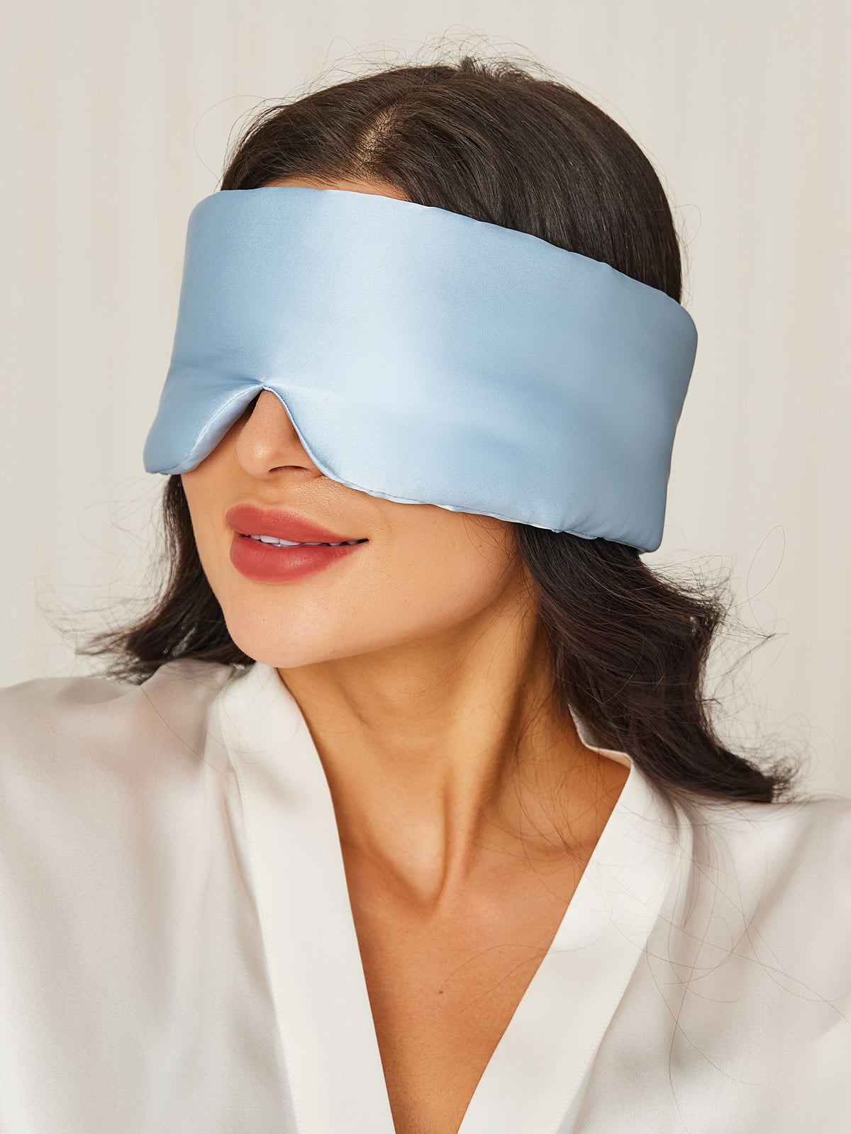 [Lyse Blå] SilkSilky-NO 19Momme Eye Mask 001