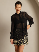 [Svart] SilkSilky-NO Silke Womens Shirt 003