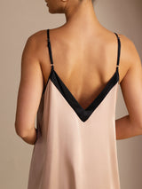 [Toscana] SilkSilky-NO V Neck Kjole 002