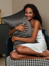 [Mørkegrå] SilkSilky-NO 19Momme Pillowcase 002