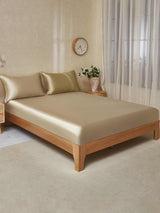 [Beige+Kaki] SilkSilky-NO 19Momme Sengesett 001