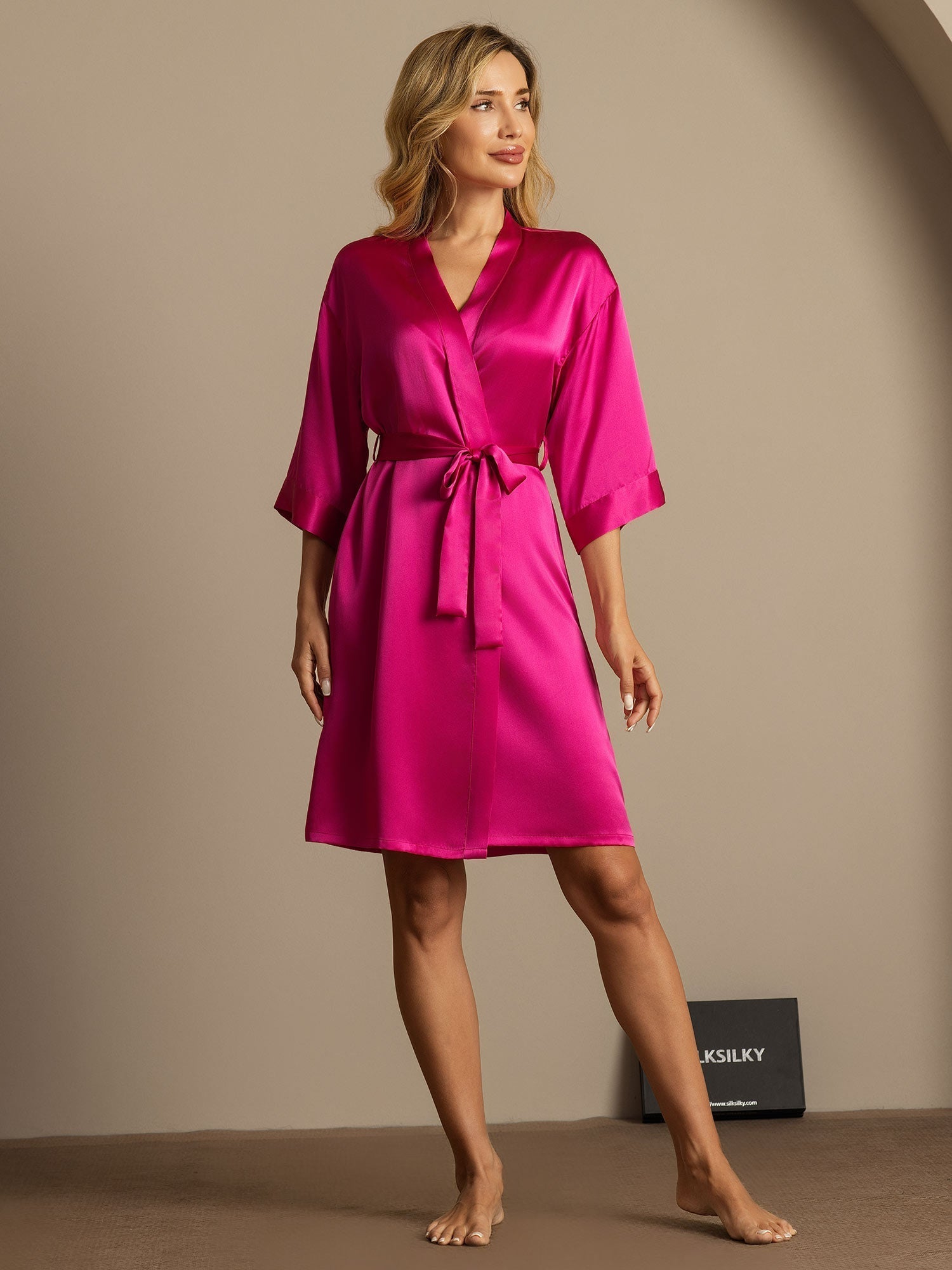 [Rosenrød] SilkSilky-NO Womens Robe 006