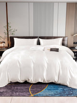 [Hvit] SilkSilky-NO 22Momme Bedding Set 001,