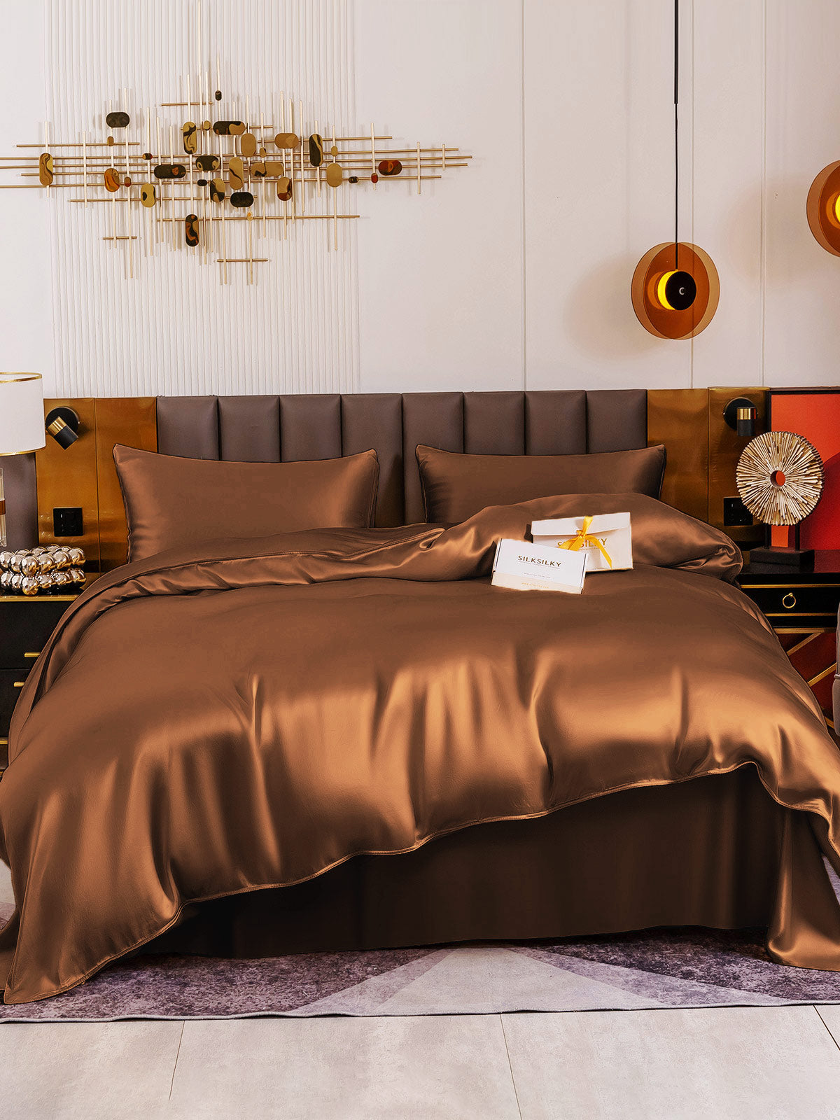[Kaffe] SilkSilky-NO 19Momme Bedding Set 002