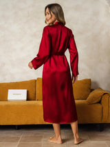 [Vin] SilkSilky-NO Long Sleeve Morgenkåpe for Kvinner 002