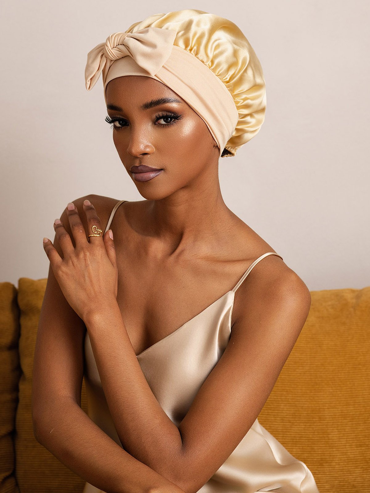 SilkSilky-NO Silke Sleep Cap Champagne 002