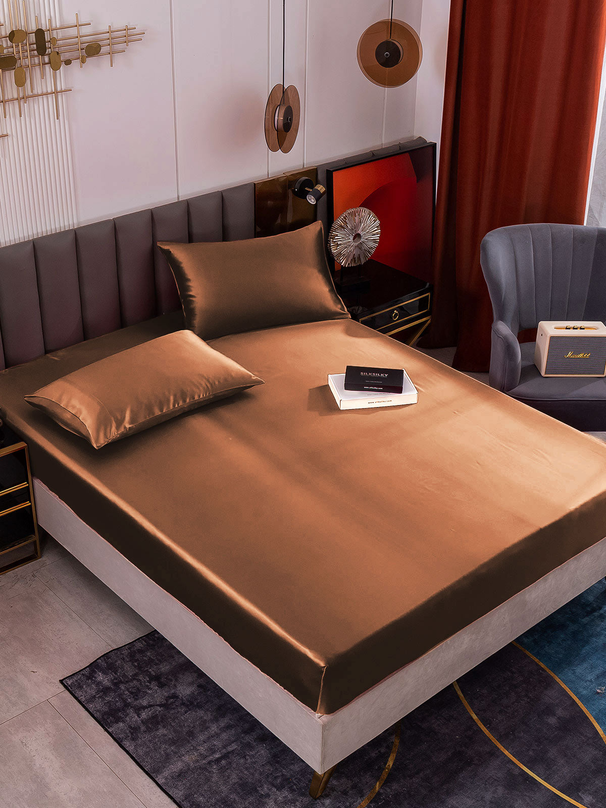 [Kaffe] SilkSilky-NO 19Momme Bedding Set 001