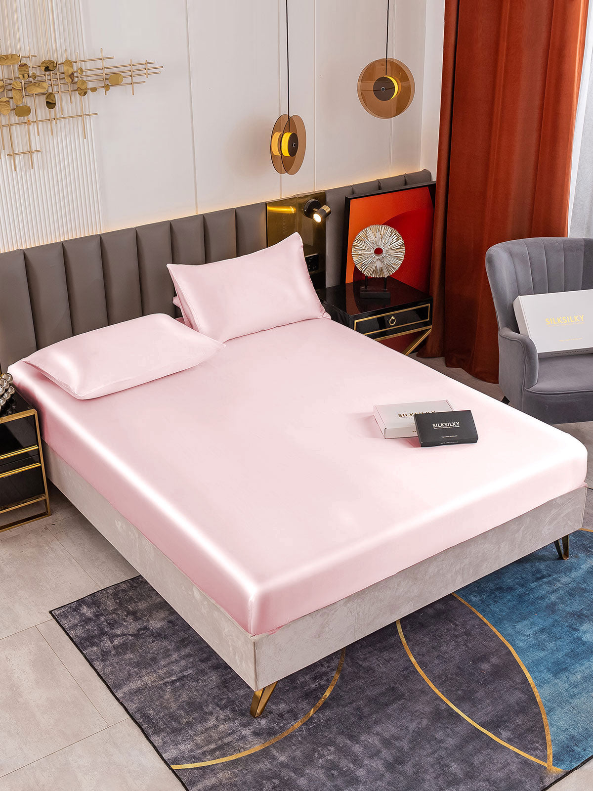 [Rosa] SilkSilky-NO 19Momme Bedding Set 001