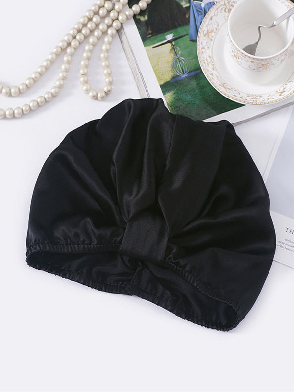 [Svart] SilkSilky-NO Sleep Cap 002