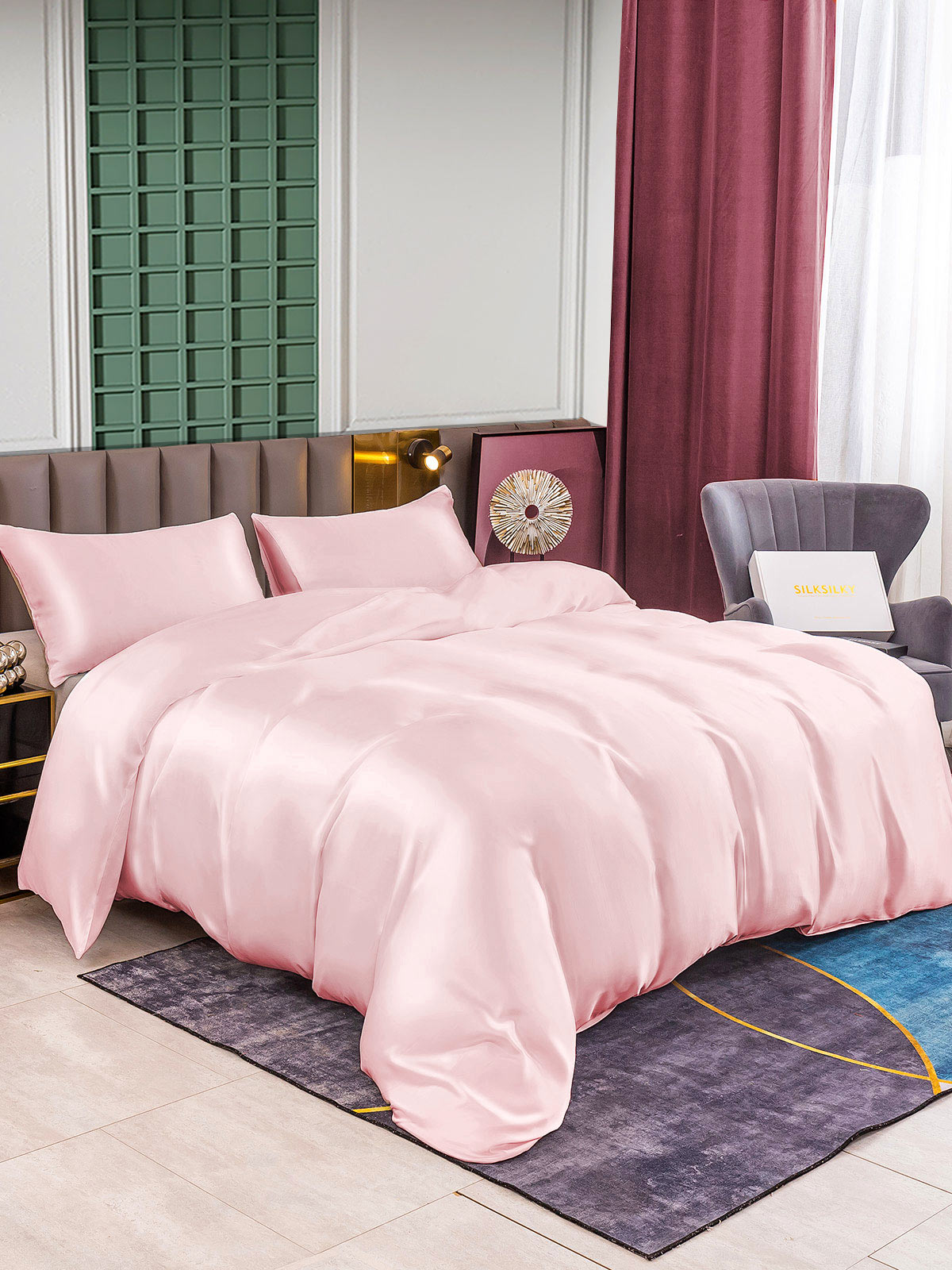 [Rosa] SilkSilky-NO 25Momme Bedding Set 001