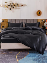 [Svart] SilkSilky-NO 19Momme Bedding Set 006