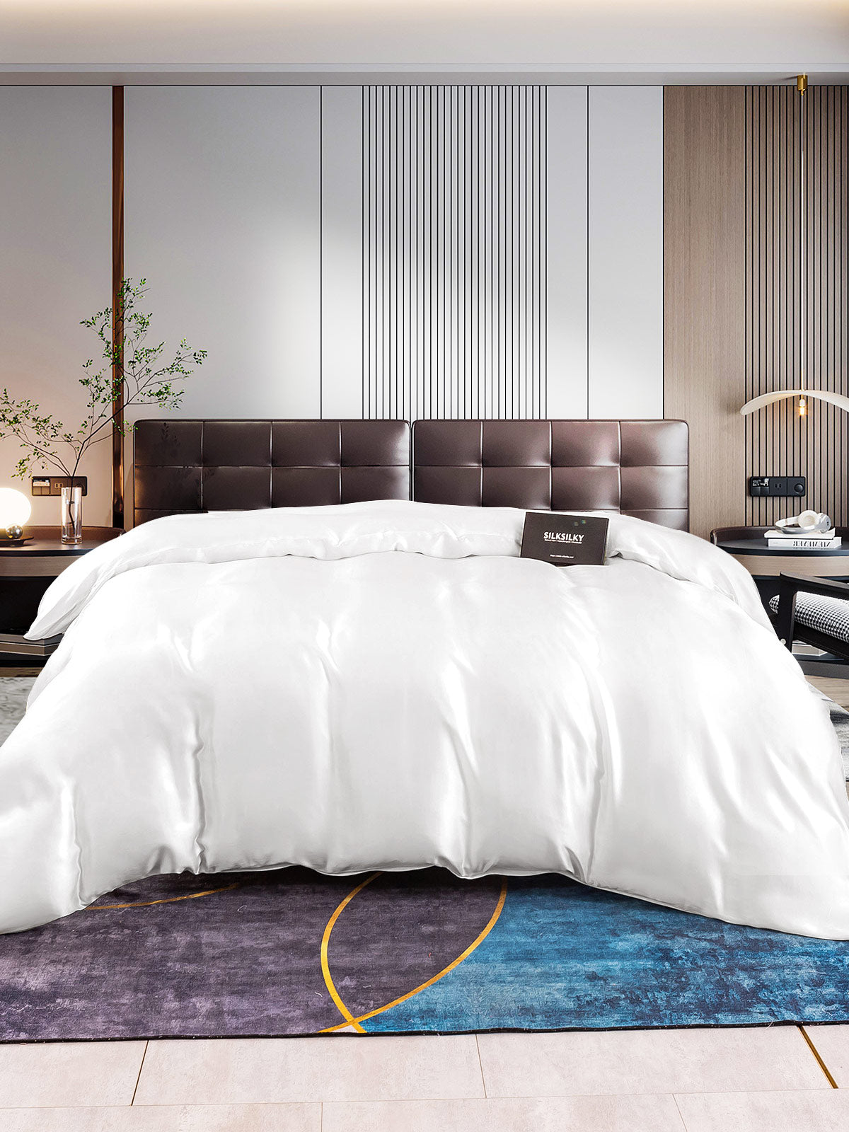 [Hvit] SilkSilky-NO 22Momme Duvet Covers 001