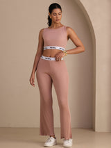 [Rosa] SilkSilky-NO Sleeveless Crew Neck Women's Outfit Sets 001