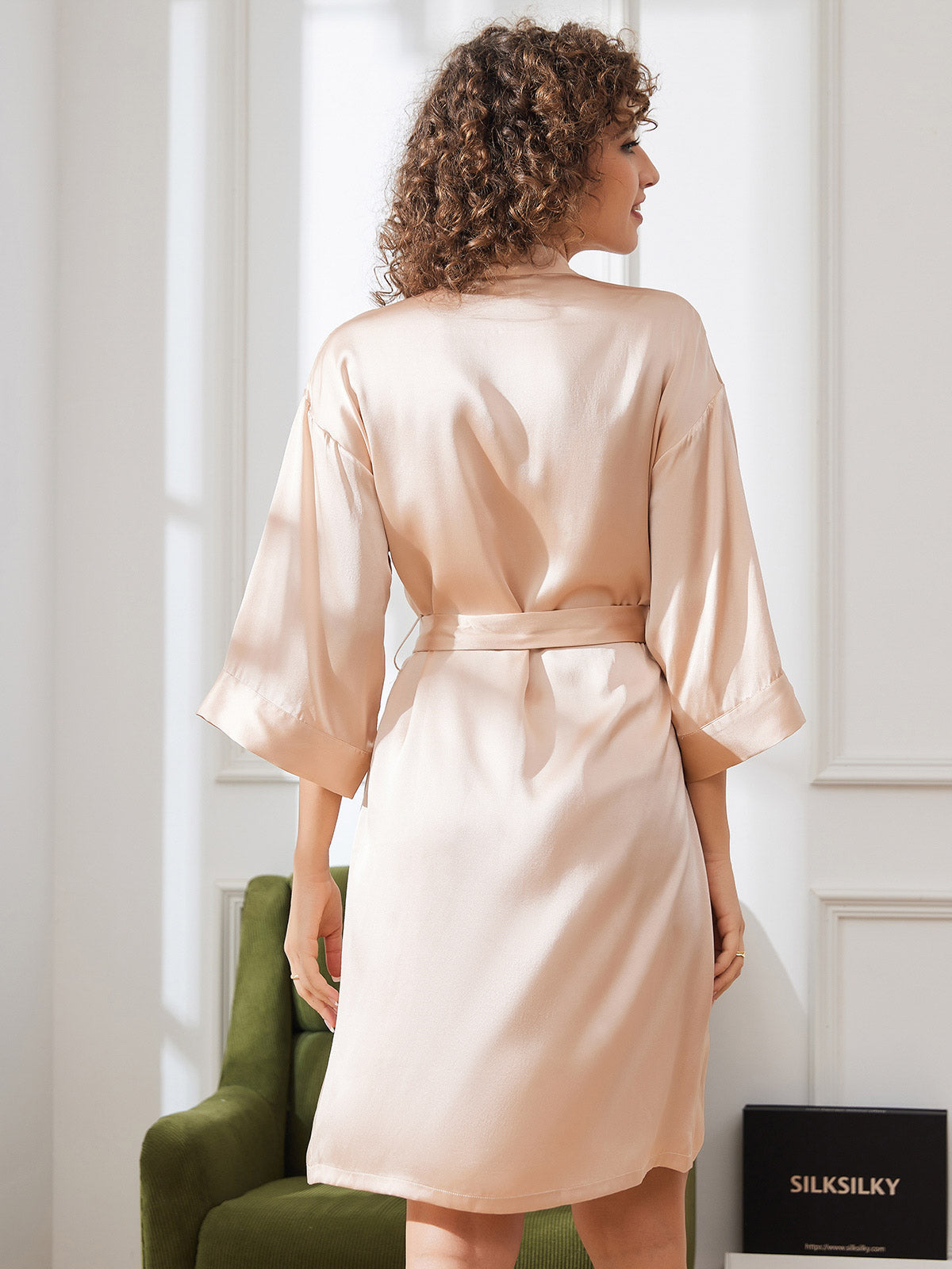 [Champagne] SilkSilky-NO Womens Robe 002