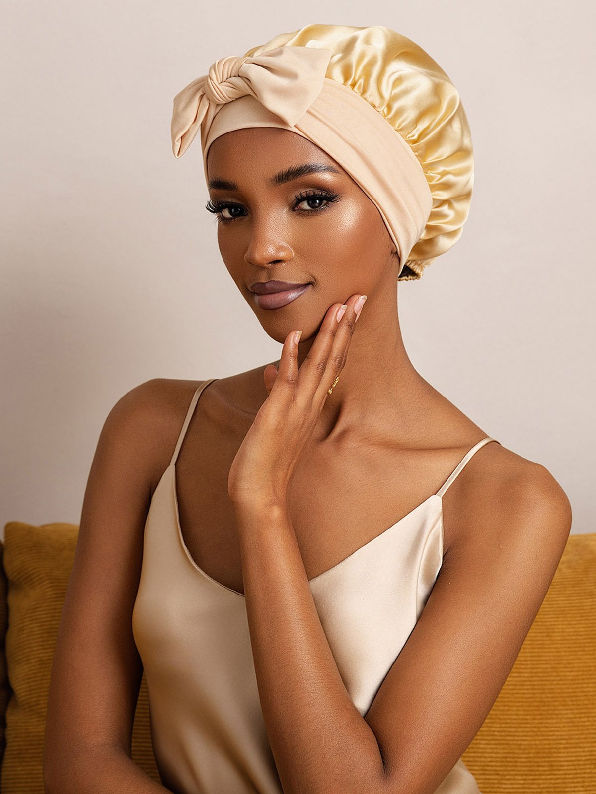 SilkSilky-NO Silke Sleep Cap Champagne 004