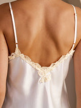[Rosa] SilkSilky-NO Spaghetti Strap V Neck Camisole Topp 005