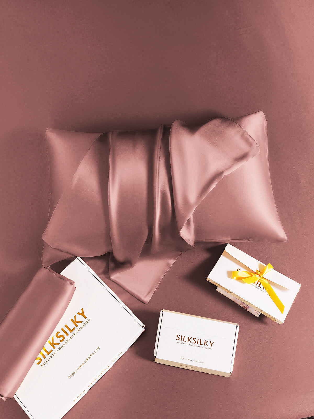 [Blek Mauve] SilkSilky-NO 19Momme Pillowcase 005