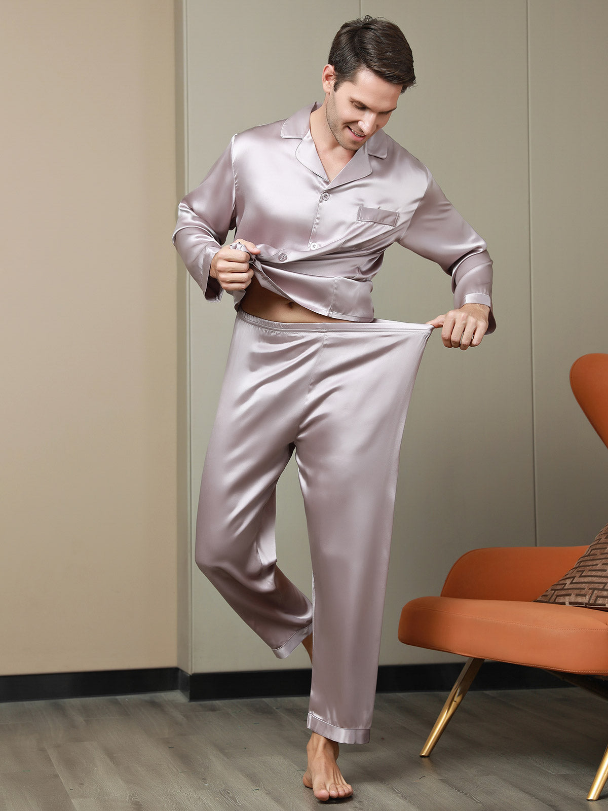 [Blek Mauve] SilkSilky-NO 19Momme Mens Pajamas 007