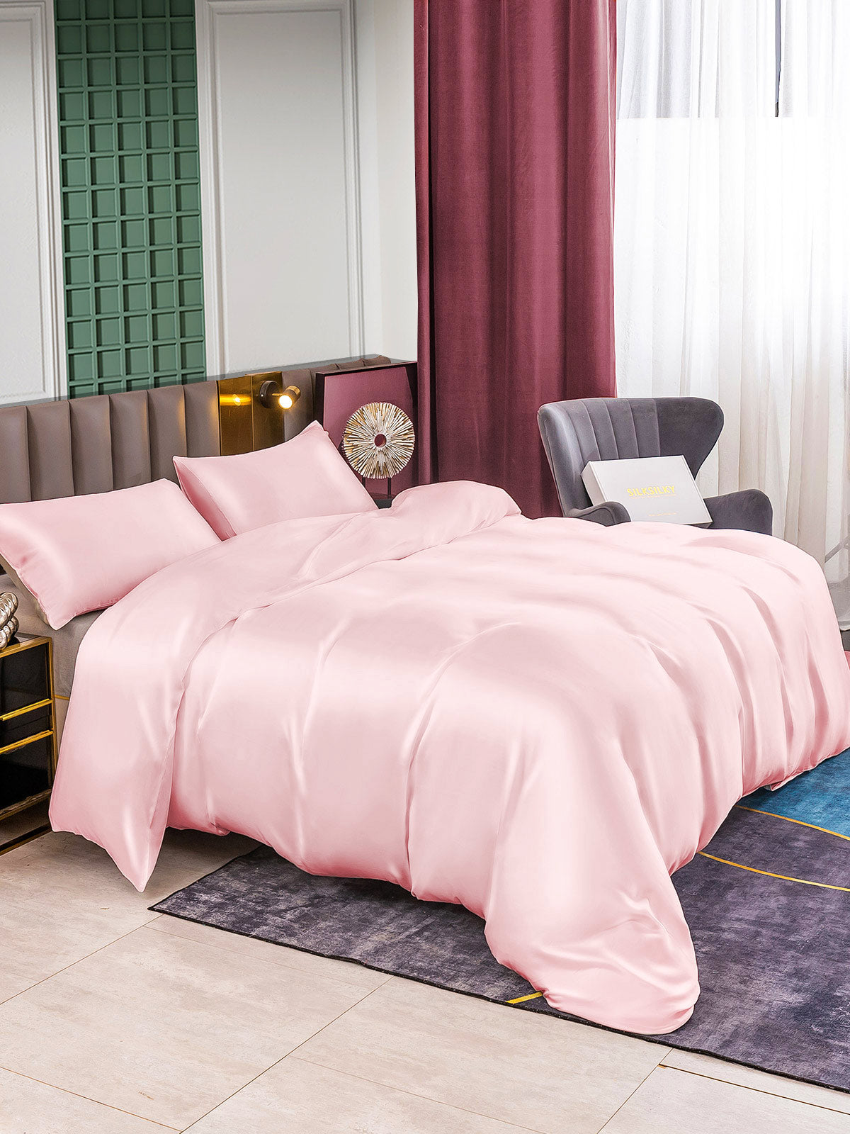 [Rosa] SilkSilky-NO 25Momme Bedding Set 004