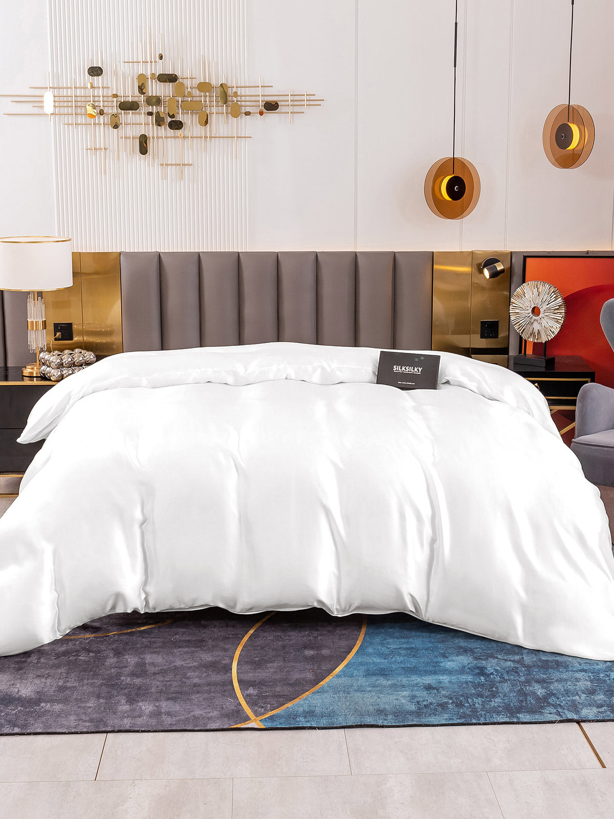 [Hvit] SilkSilky-NO 19Momme Duvet Cover 003