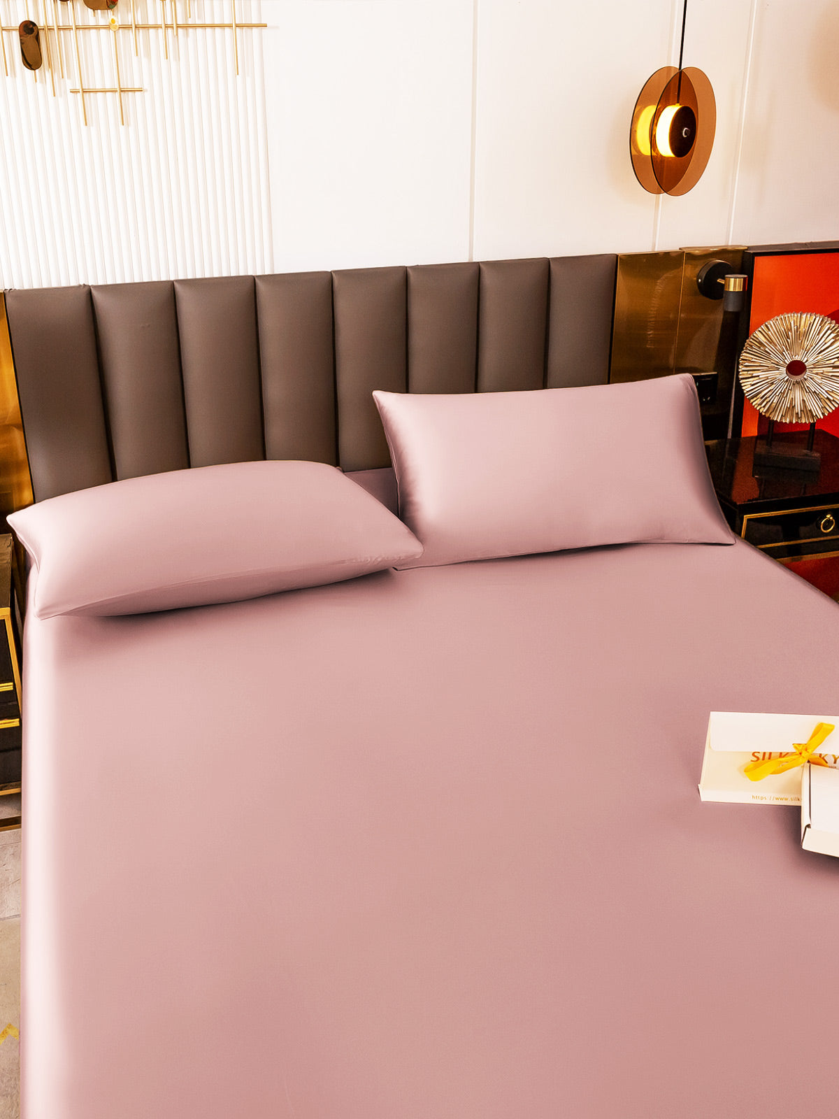 [Blek Mauve] SilkSilky-NO 19Momme Bedding Set 005