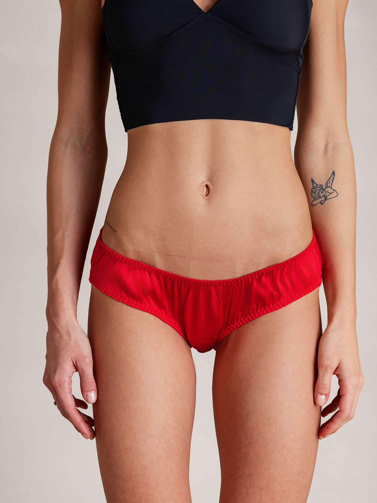 [Rød] SilkSilky-NO Panty 003