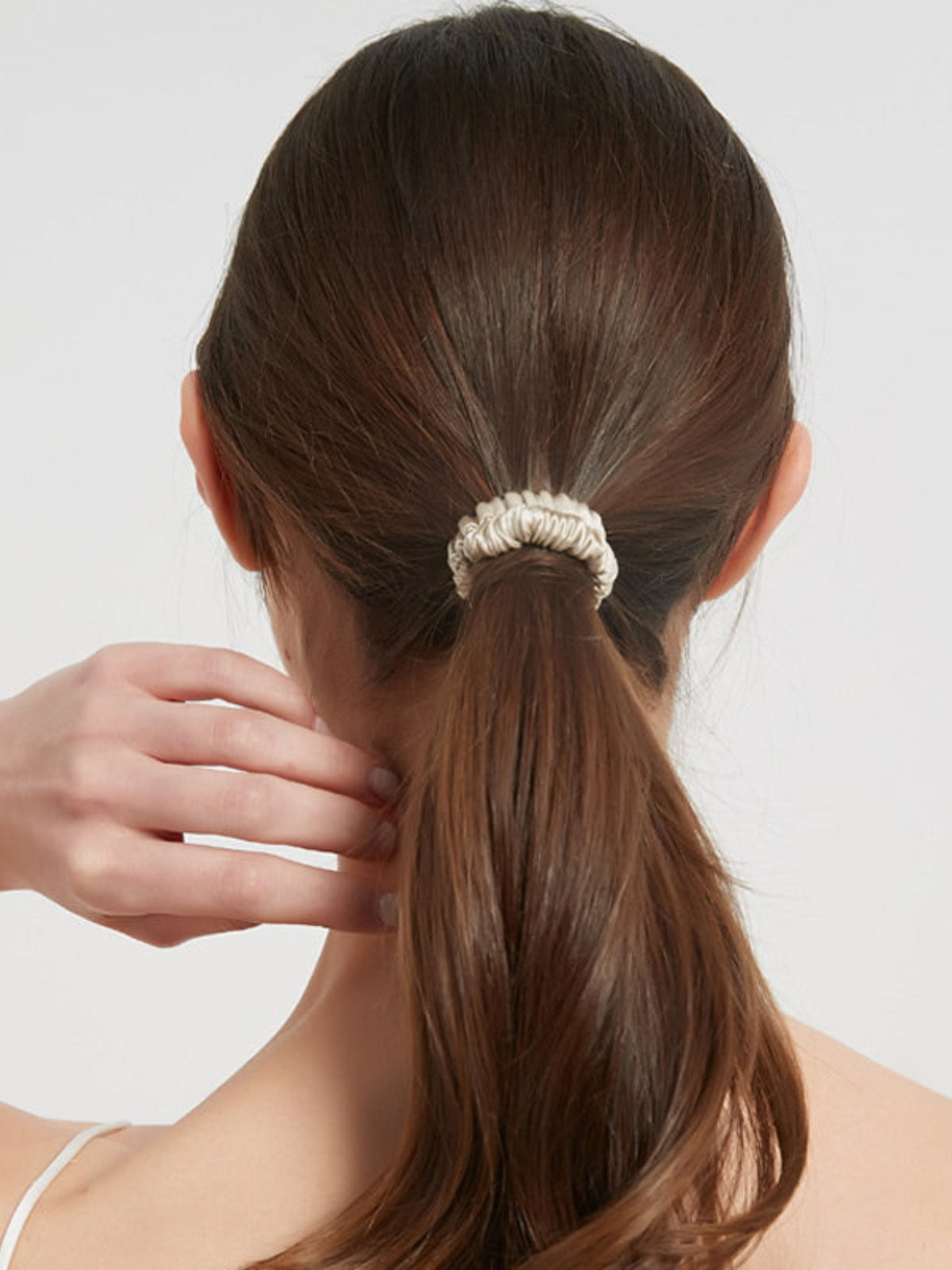 [Beige] SilkSilky-NO 19Momme Scrunchie 006