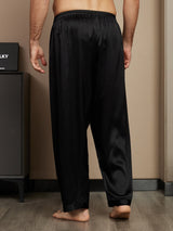 [Svart] SilkSilky-NO Men's Sleep Shorts 002