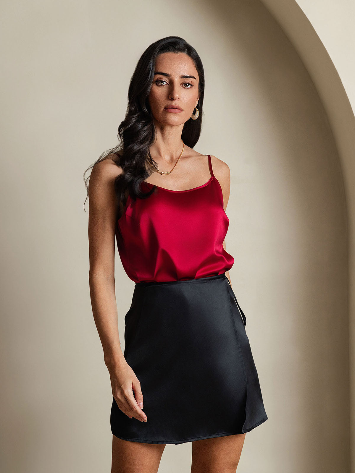 [Svart] SilkSilky-NO Skirt 003