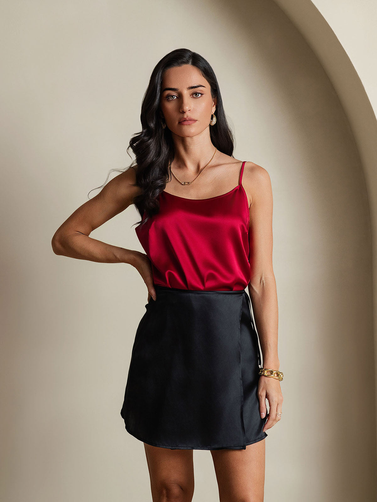 [Svart] SilkSilky-NO Skirt 004