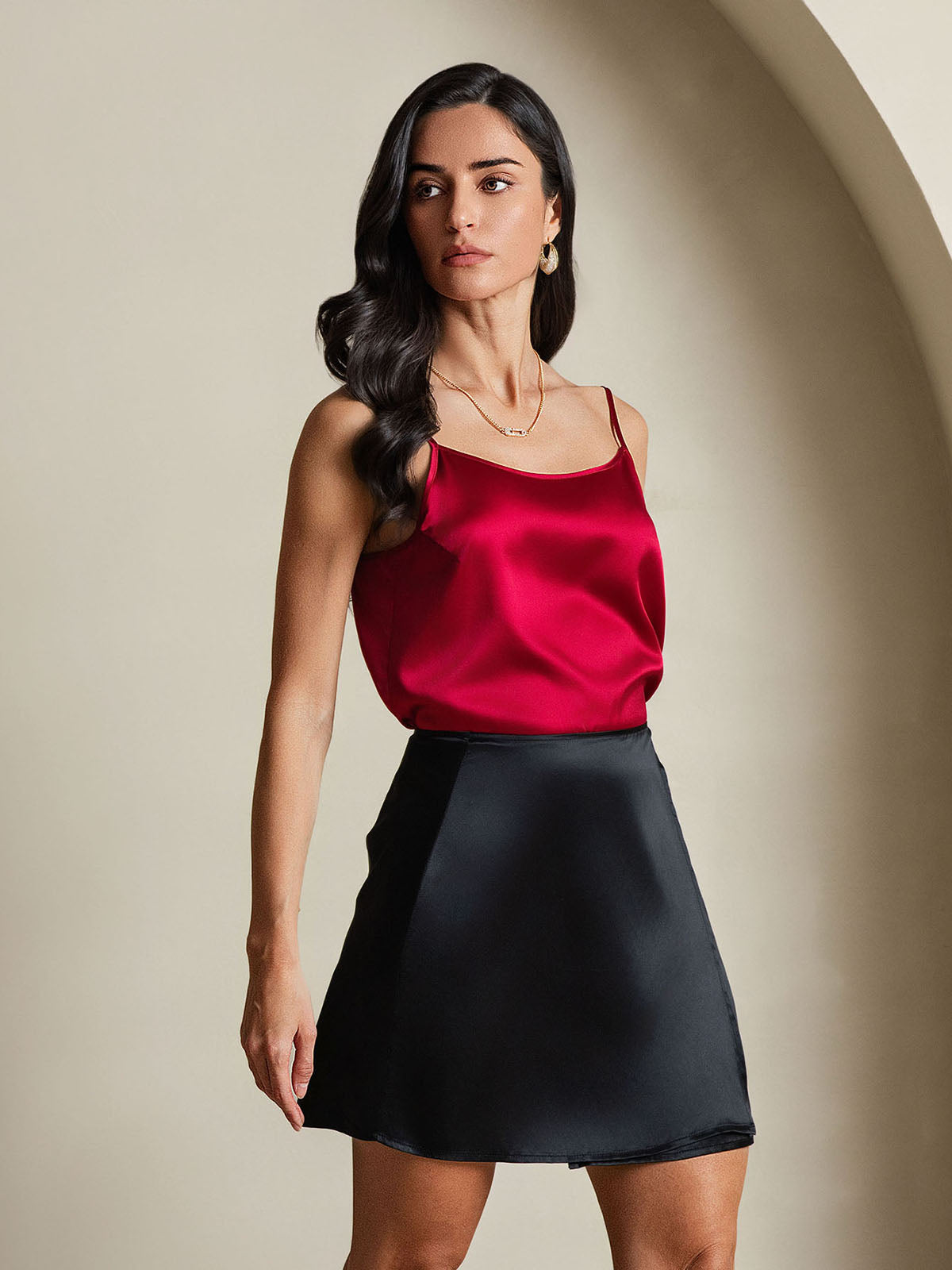 [Svart] SilkSilky-NO Skirt 006