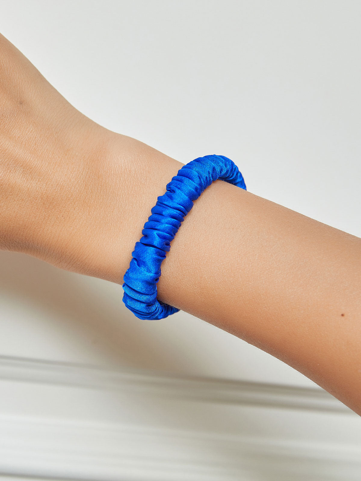 [Blå] SilkSilky-NO 19Momme Scrunchie 001