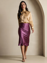 [Champagne] SilkSilky-NO 19Momme Bluse 006