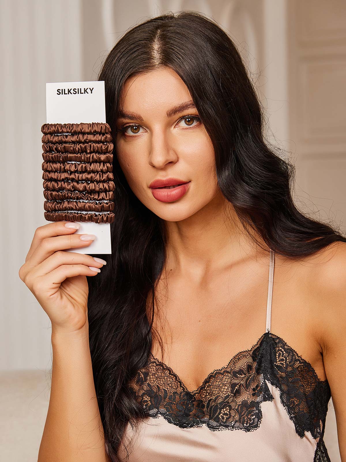 [Kaffe] SilkSilky-NO 19Momme Scrunchie 001